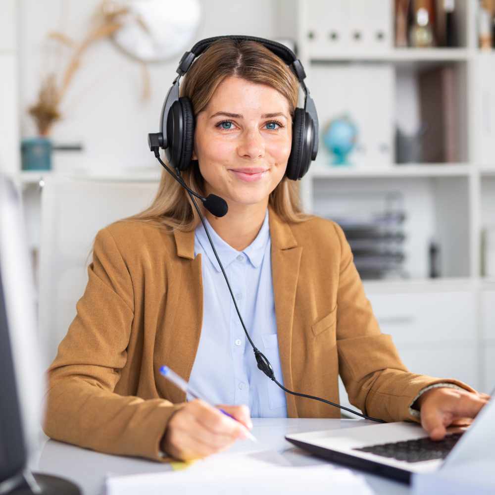 Woman offering support over phone